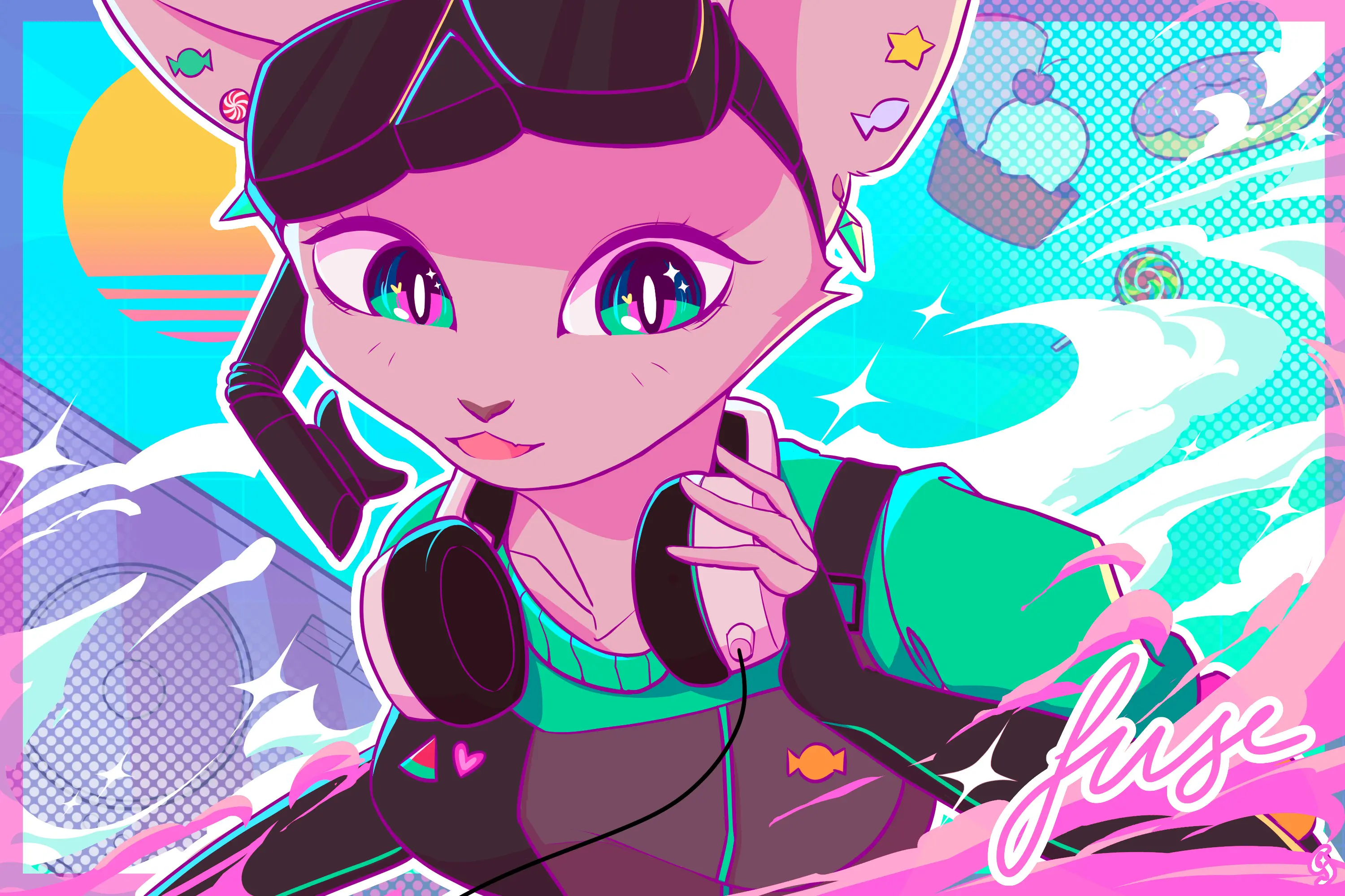 A vibrant artwork of Mynx