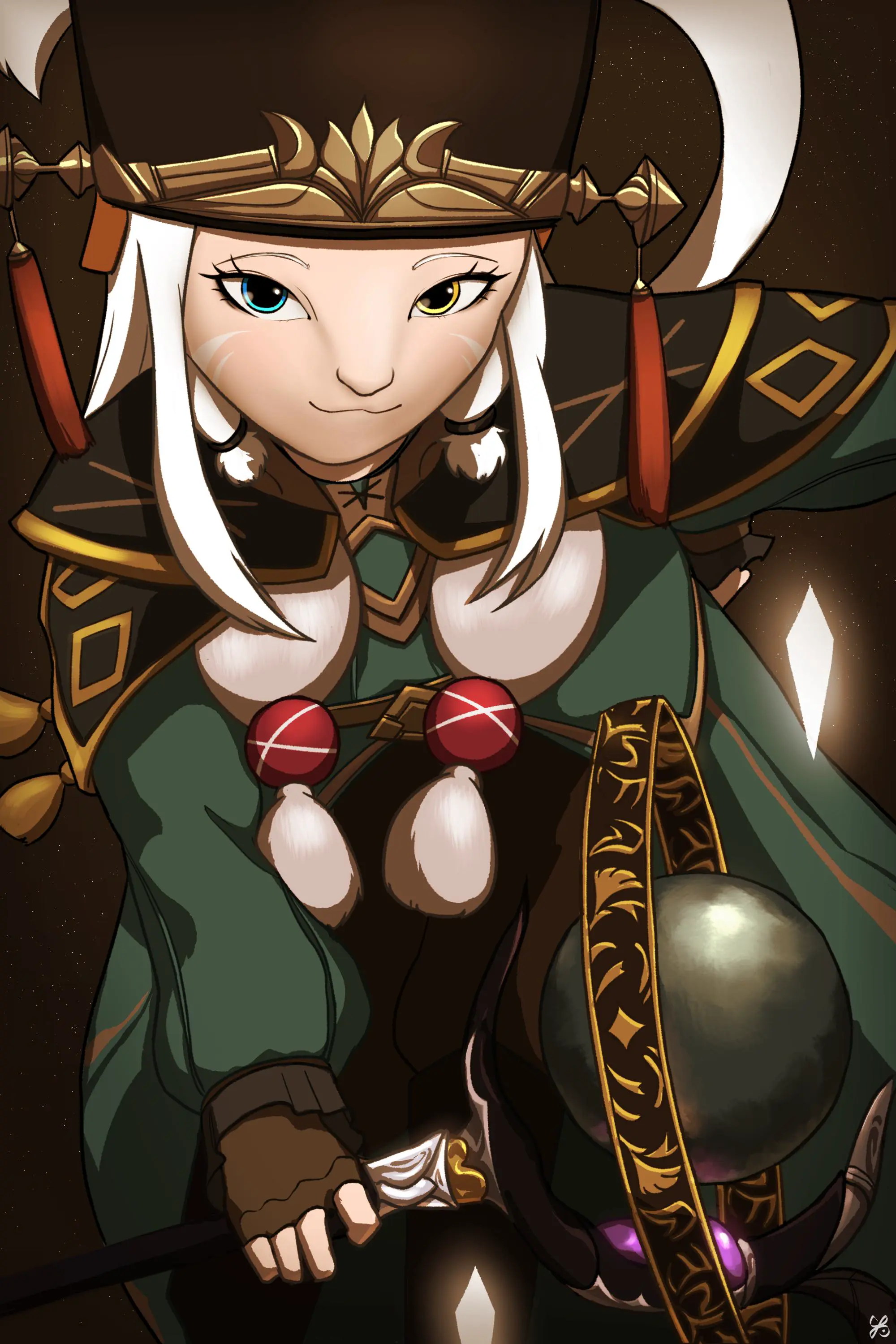 An artwork of Van the Miqo'te