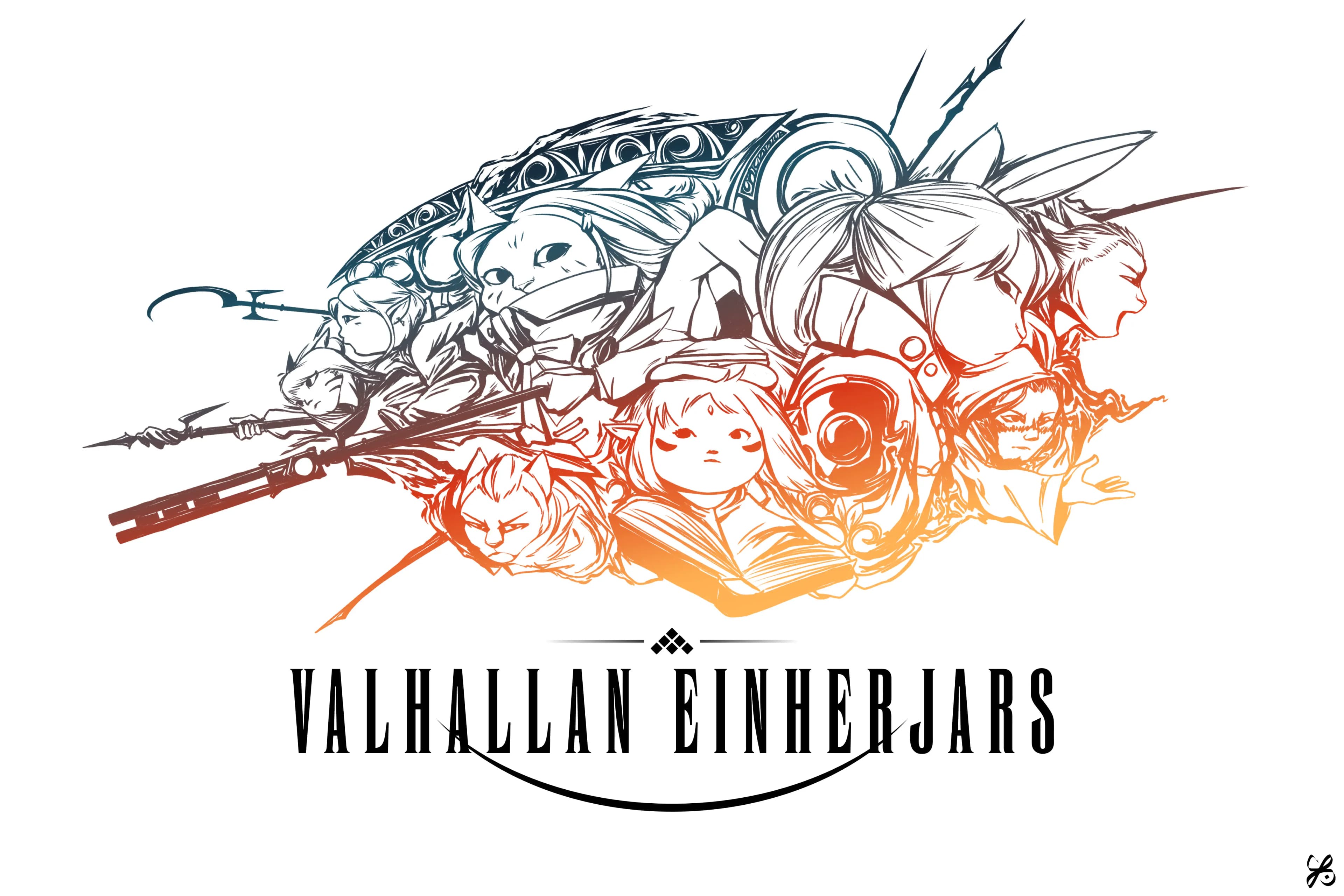 A Final Fantasy inspired design of the Valhallan Einherjars free company